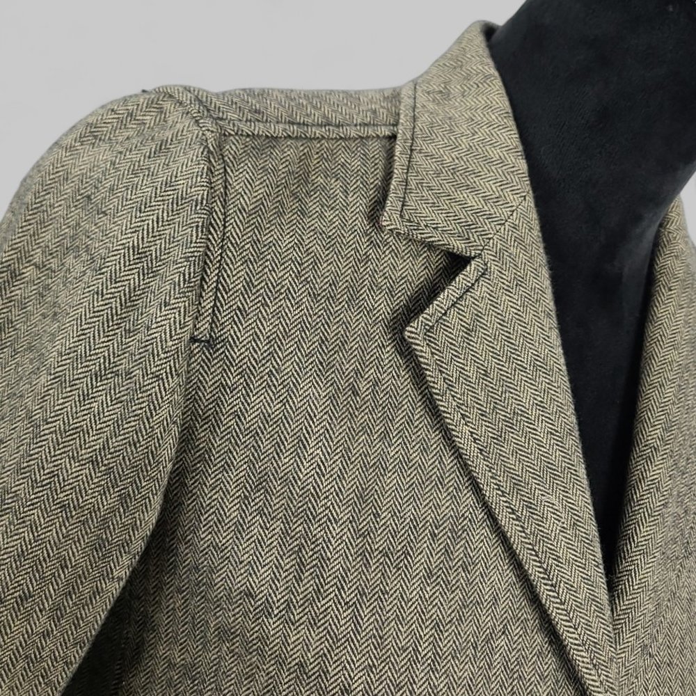Gap Womens Blazer Herringbone Academia Blazer Jacket Brown Sz 4 - Picture 3 of 10